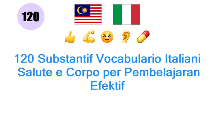 120 Substantif Vocabulario Italiani: Salute e Corpo per Pembelajaran Efektif